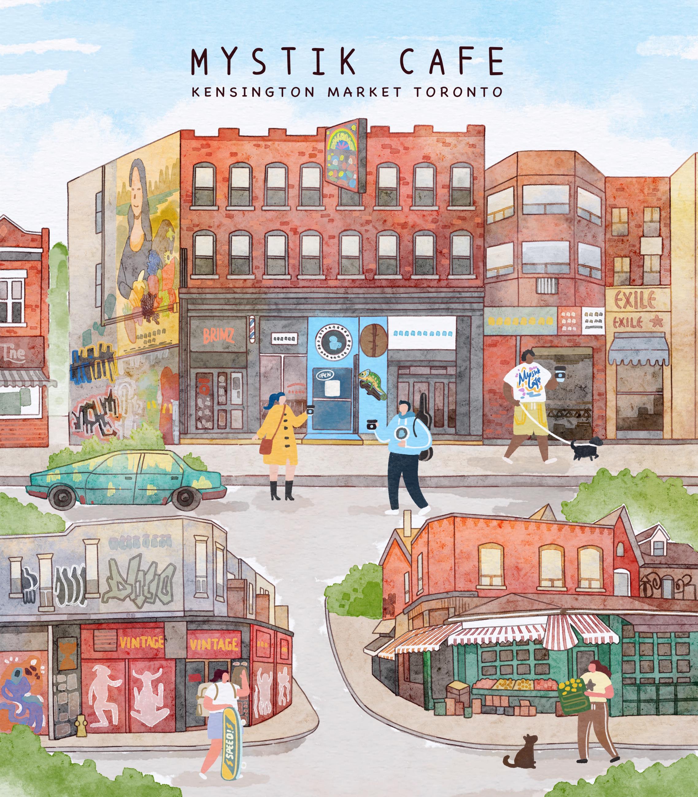 Mystik Café Illustration